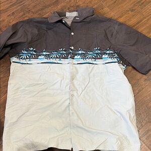 Tropical Palm Tree Button-Up Shirt